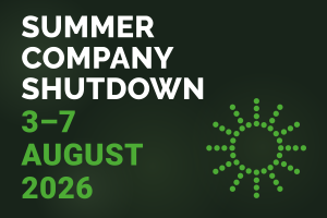 Summer Company Shutdown: 3–7 August 2026